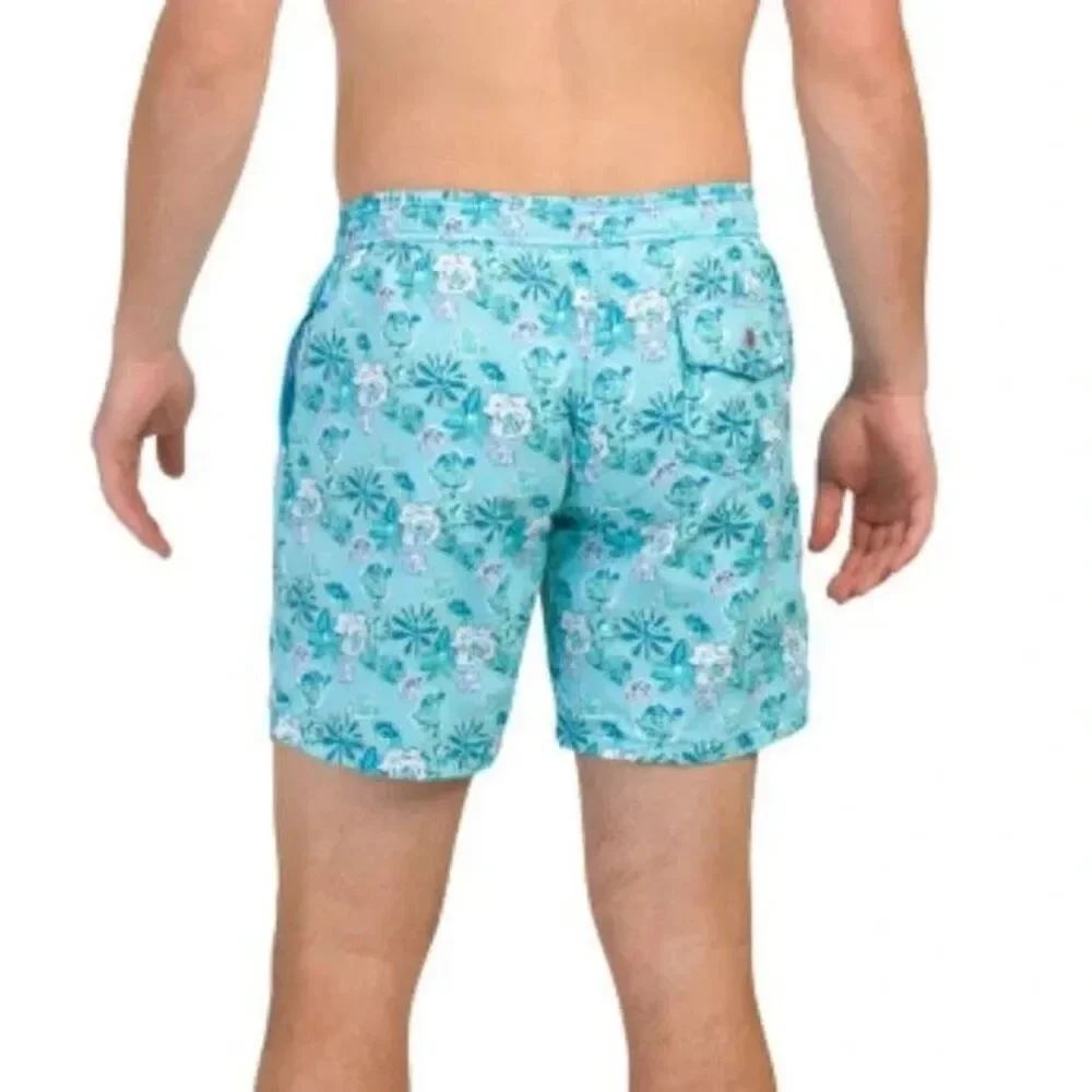 Mr Swim mens Blue Daisy Roses Swim Shorts Swim Trunks size Small 7.5
